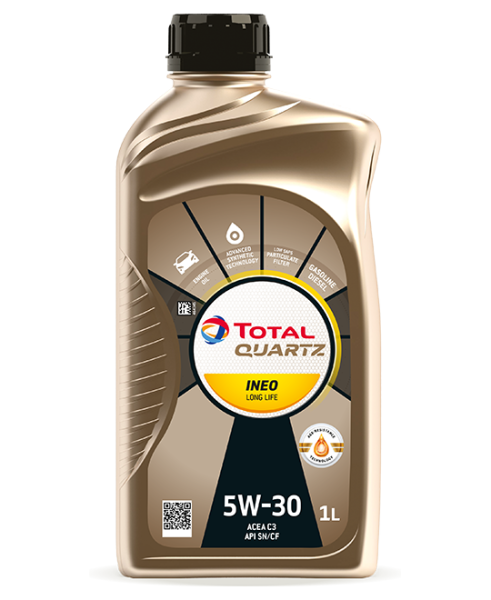 Total Quartz Ineo Longlife 5W-30 Motoröl – 2 Liter, Für VW, BMW, Mercedes, Porsche